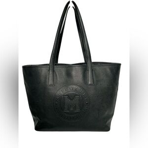 Metrocity MC Black Saffiano Leather Tote Bag